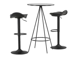 Bistro Barmeubelset Bartafel Zwart En 2 Adesto Barstoelen Zwart.