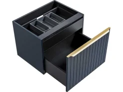 Blauw Gestreept Onderbouw Wastafelmeubel - 60 Cm - Josepha
