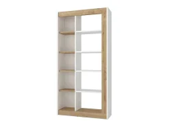 Boekenkast Met 10 Nissen - Licht Naturel En Wit - Silomai