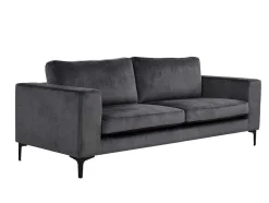 Bolero Bank 3 Persoons Velours Grijs.