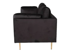 Boom Bank 3 Persoons Velours Zwart.