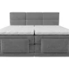 Boxspring-Hoofdbordset + Elektrische Relax-Lattenbodem + Matras + Opleg 2 X 80 X 200 Cm Lichtgrijs - Lodi Van Palacio