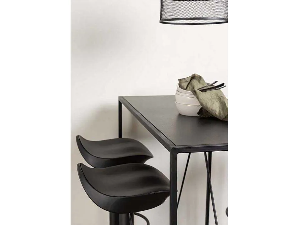 Brea Barmeubelset Bartafel Zwart En 4 Adesto Barstoelen Zwart.