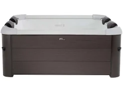 Bruine Halfharde Spa Met 6 Plaatsen Met Accessoires - 120 Stralen - L160 X B160 X H65 Cm - Makemo Van Mspa