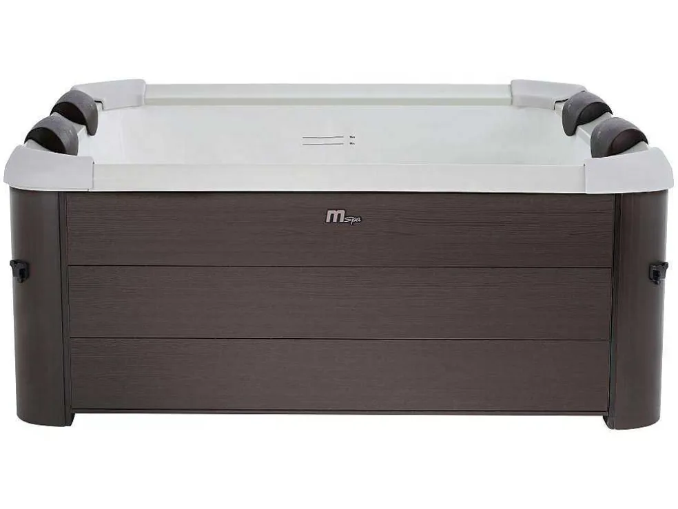 Bruine Halfharde Spa Met 6 Plaatsen Met Accessoires - 120 Stralen - L160 X B160 X H65 Cm - Makemo Van Mspa
