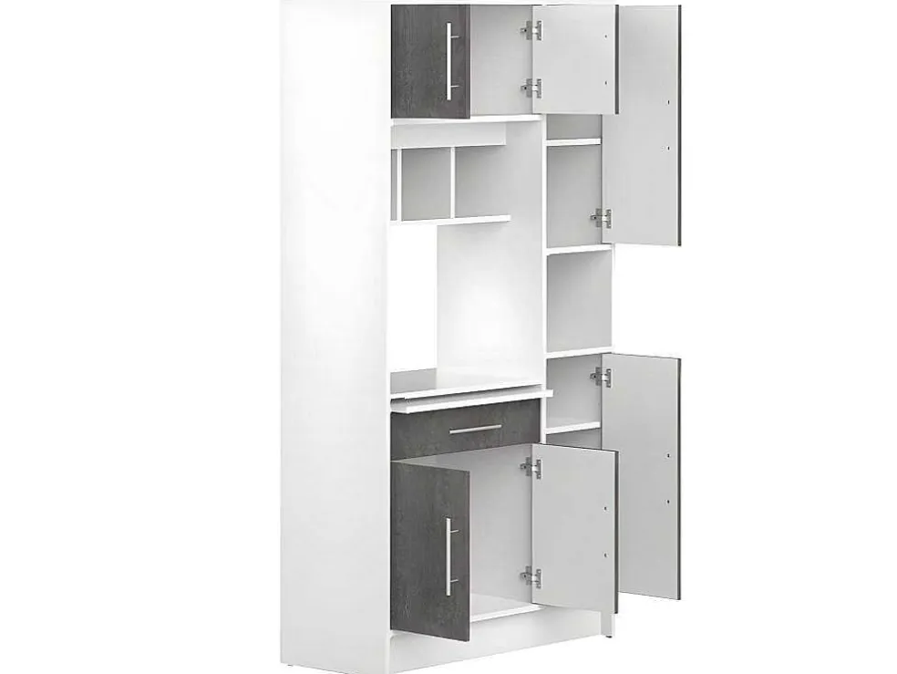 Buffetkast Mady - 5 Deuren & 1 Lade - Witte Betonkleur