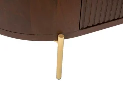 Buffetkast Met 2 Deuren Van Mangohout En Metaal - Naturel En Goudkleurig - Nevili