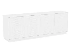 Buffetkast Met 4 Deurtjes Van Mdf - Wit - Mezulia