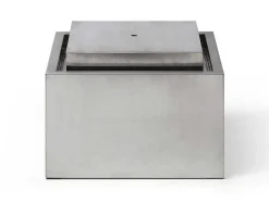 Buitenfontein Van Roestvrij Staal - H34 Cm - Zilverkleurig - Hoki