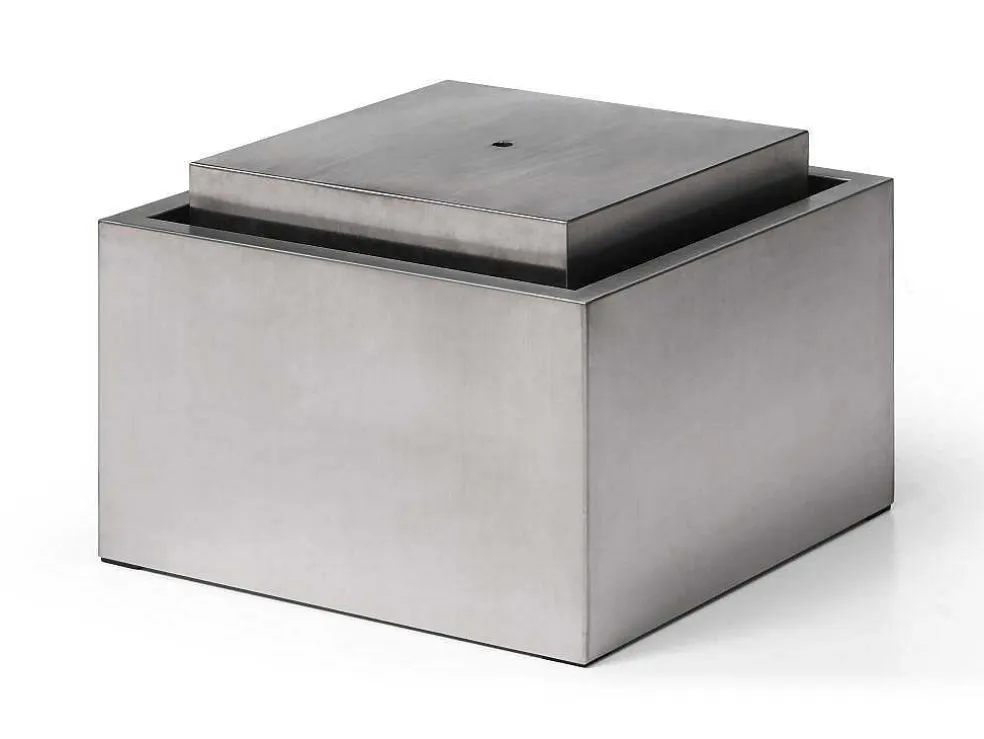Buitenfontein Van Roestvrij Staal - H34 Cm - Zilverkleurig - Hoki