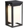 Buitenwandlamp Op Zonne-Energie Met Led - L. 15 X H. 30 Cm - Metaal - Zwart - Fozzano