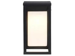 Buitenwandlamp Op Zonne-Energie Met Led - L. 15 X H. 30 Cm - Metaal - Zwart - Fozzano