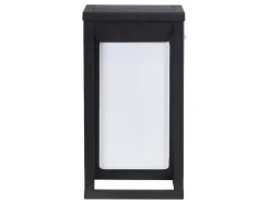 Buitenwandlamp Op Zonne-Energie Met Led - L. 15 X H. 30 Cm - Metaal - Zwart - Fozzano