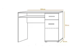 Bureau Firenze - Sonoma - 104X50X75 Cm - Epikasa