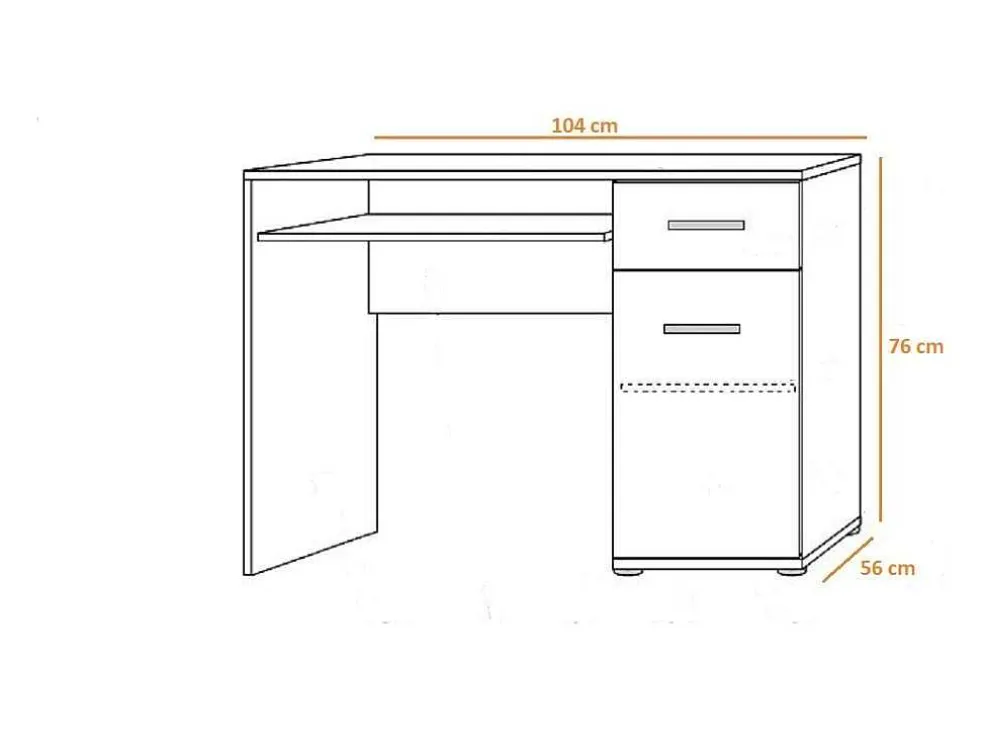 Bureau Firenze - Sonoma - 104X50X75 Cm - Epikasa