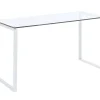 Bureau Freya - Gehard Glas En Verchroomd Metaal