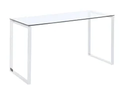 Bureau Freya - Gehard Glas En Verchroomd Metaal