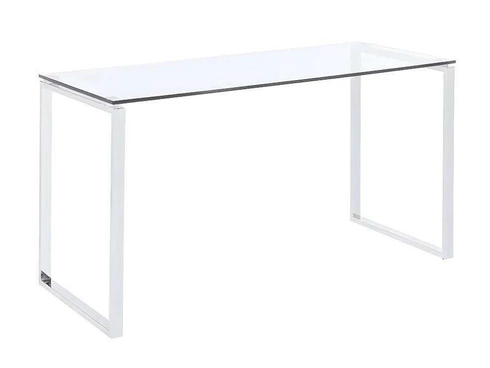Bureau Freya - Gehard Glas En Verchroomd Metaal