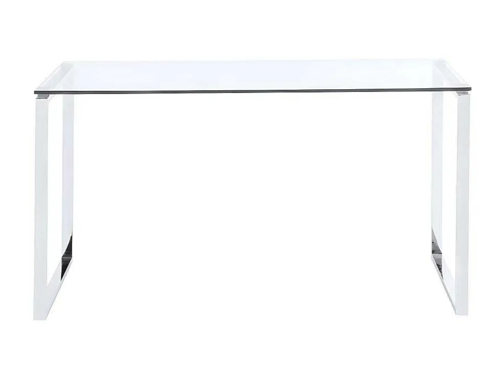 Bureau Freya - Gehard Glas En Verchroomd Metaal