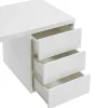 Bureau Met 3 Lades - Gelakt Mdf En Metaal - Wit En Goudkleurig - Timfia Van Pascal Morabito