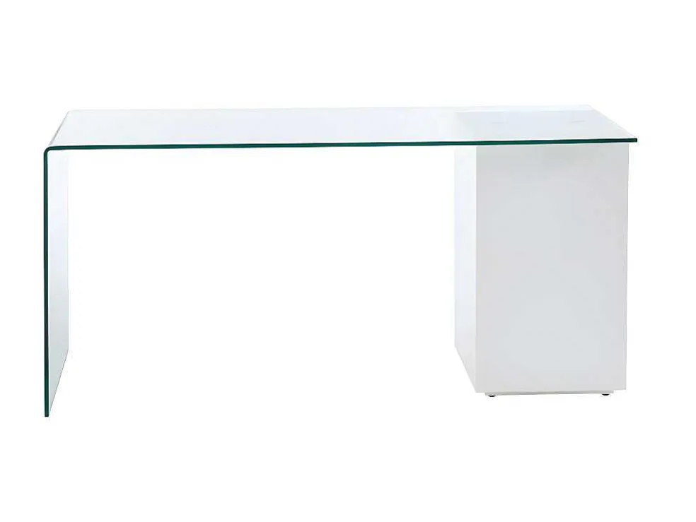 Bureau Muriel Met Opbergruimte - 4 Laden - Gehard Glas & Mdf