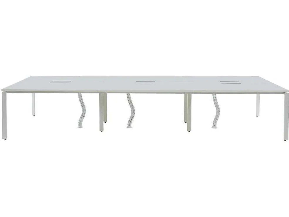 Bureaubank 6 Personen - Wit - L140 Cm - Downtown
