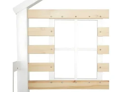 Cabine Stapelbed 90X200Cm - Massief Grenen - Met Trap En Glijbaan - Wit