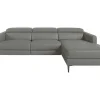 Chaise Longue Bank In Donkergrijs Leer Met Relaxmechanisme 6126 Angel Cerda