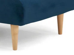 Chaise Longue Eenzits Slaapbank Cival Van Stof - Blauw