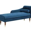 Chaise Longue Links Van Blauwgroen Velours Umari