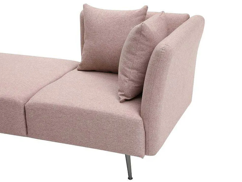 Chaise Longue Links Van Roze Stof Napasa