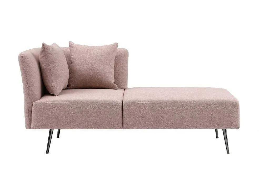 Chaise Longue Rechts Van Roze Stof Napasa