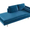 Chaise Longue Van Stof Kahel - Hoek Links - Eendblauw