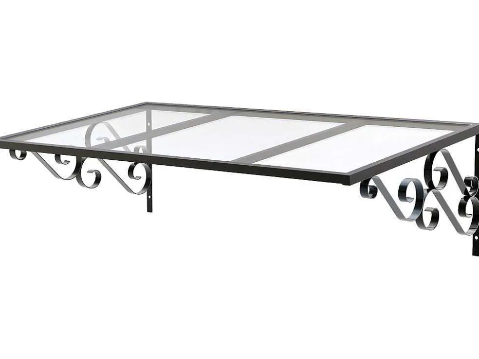 Charmante Luifel Amban Van Aluminium - 120 X 80 Cm