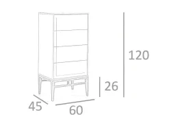 Chiffonier Grijs En Walnoot 7036 Angel Cerda