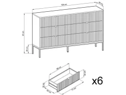 Commode Met 6 Lades - Zwart - Liouba - Van Pascal Morabito