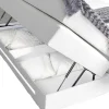 Complete Boxspring Met Hoofdeinde Met Leds, Bedbodem Met Opbergruimte, Matras En Dekmatras - Wit - Kunstleer - 160 X 200 Cm - Keros Van Dreamea