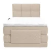 Complete Boxspringset Met Gestoffeerd Hoofdbord Elektrisch Verstelbare Relaxbedbodems Met Matras Met Topmatras 100 X 200 Cm Stoffen Bekleding Beige Lodi Van Palacio