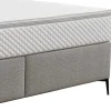 Complete Set Met Boxspring En Gecapitonneerd Hoofdbord + Bedbodem + Matras + Topmatras - 160 X 200 Cm - Stof - Lichtgrijs - Inao Van Ysmee