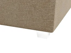 Complete Set Met Boxspring En Hoofdbord + Bedbodem + Matras + Topmatras - 160 X 200 Cm - Stof - Beige - Onan Van Ysmee