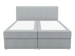 Complete Set Met Boxspring En Hoofdbord + Bedbodem + Matras + Topmatras - 160 X 200 Cm - Stof - Lichtgrijs - Onan Van Ysmee