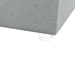 Complete Set Met Boxspring En Hoofdbord + Bedbodem + Matras + Topmatras - 160 X 200 Cm - Stof - Lichtgrijs - Onan Van Ysmee