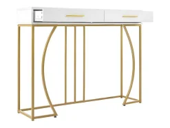 Console Met 2 Lades - Moderne Stijl - Wit & Goud