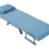 Converteerbare Stoffen Fauteuil - 6-Voudig Verstelbare Rugleuning - Blauw