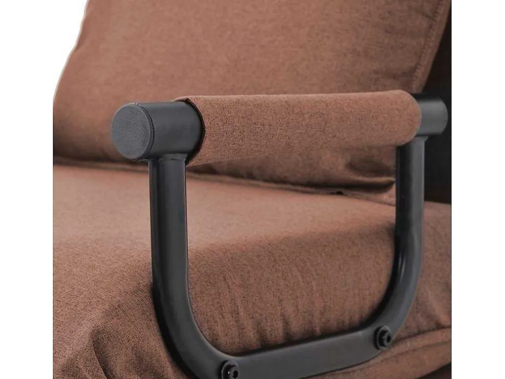 Converteerbare Stoffen Fauteuil - 6-Voudig Verstelbare Rugleuning - Bruin