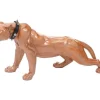 Decoratief Beeldje Panter Met Halsband, Antiek Hoogglans Met Kraag