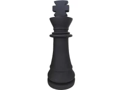 Decoratief Standbeeld Schaakspel In Cement Koning - B. 24,5 X H. 68 Cm - Gambit