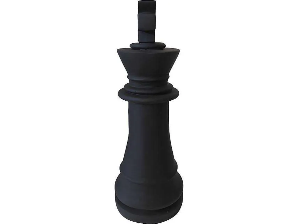 Decoratief Standbeeld Schaakspel In Cement Koning - B. 24,5 X H. 68 Cm - Gambit
