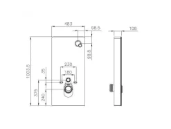 Decoratief Voorwandsysteem Voor Hang-Wc - Zwart - Spinosa