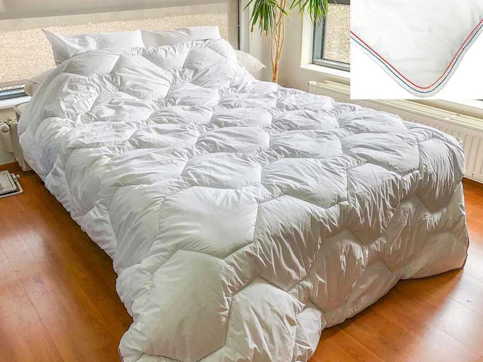 Dekbedovertrek Van Perkaal Katoen - 91 Draden/Cm - 240 X 260 Cm - 400 G/M - Wit - Auxence
